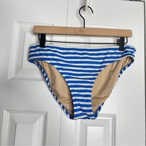 J. Crew Swimsuit Bikini Bottom Stripe Blue White Size M